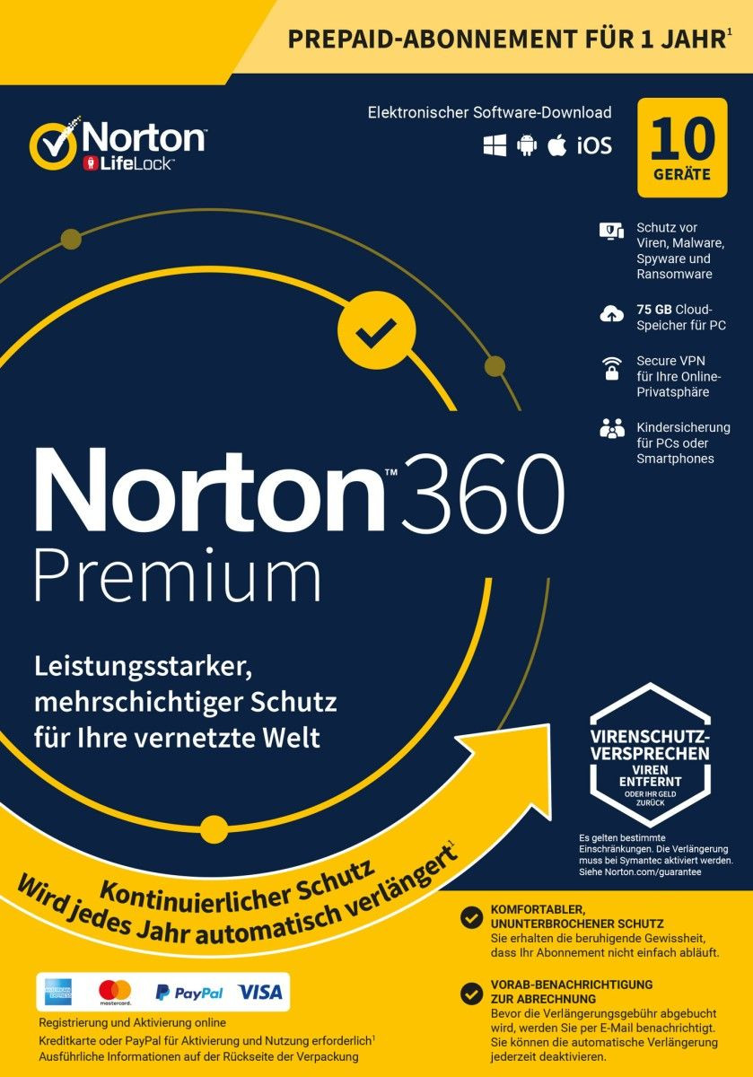 Norton 360 Premium incl. 75GB MD
