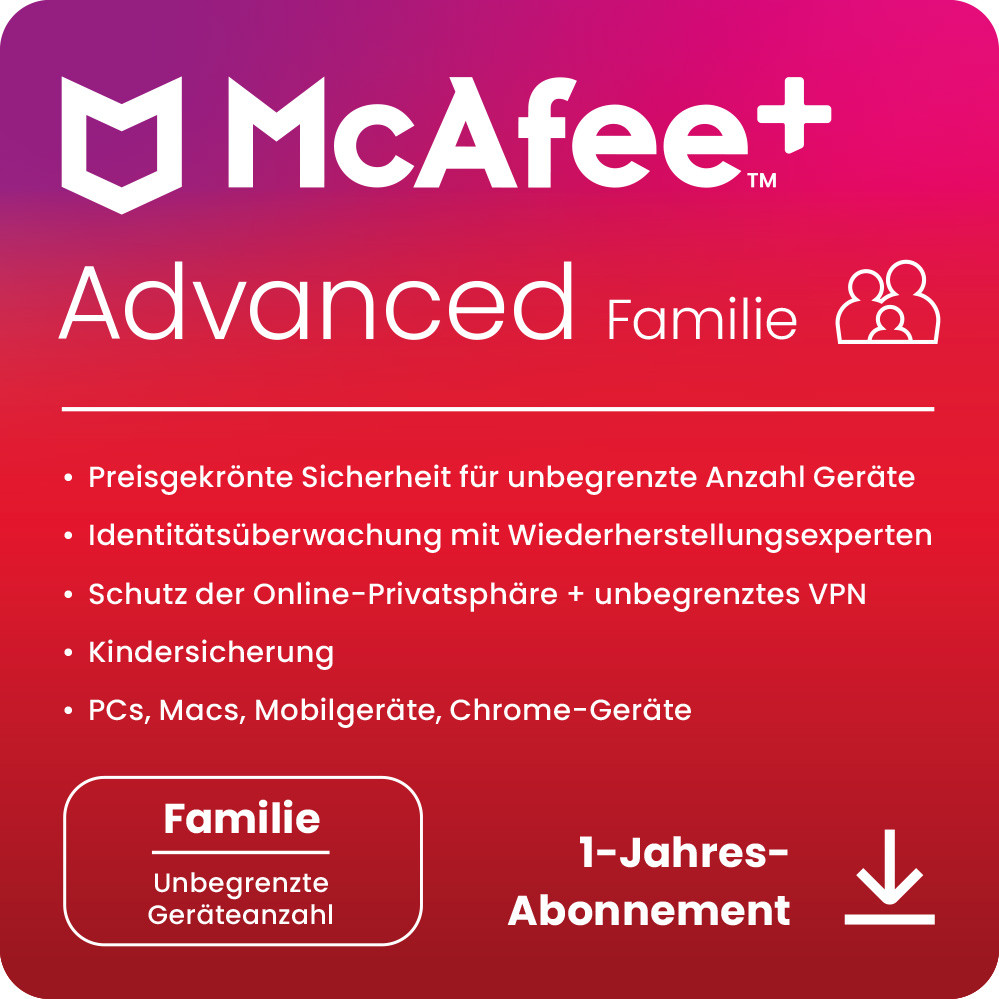 McAfee+ Sicurezza avanzata della famiglia
